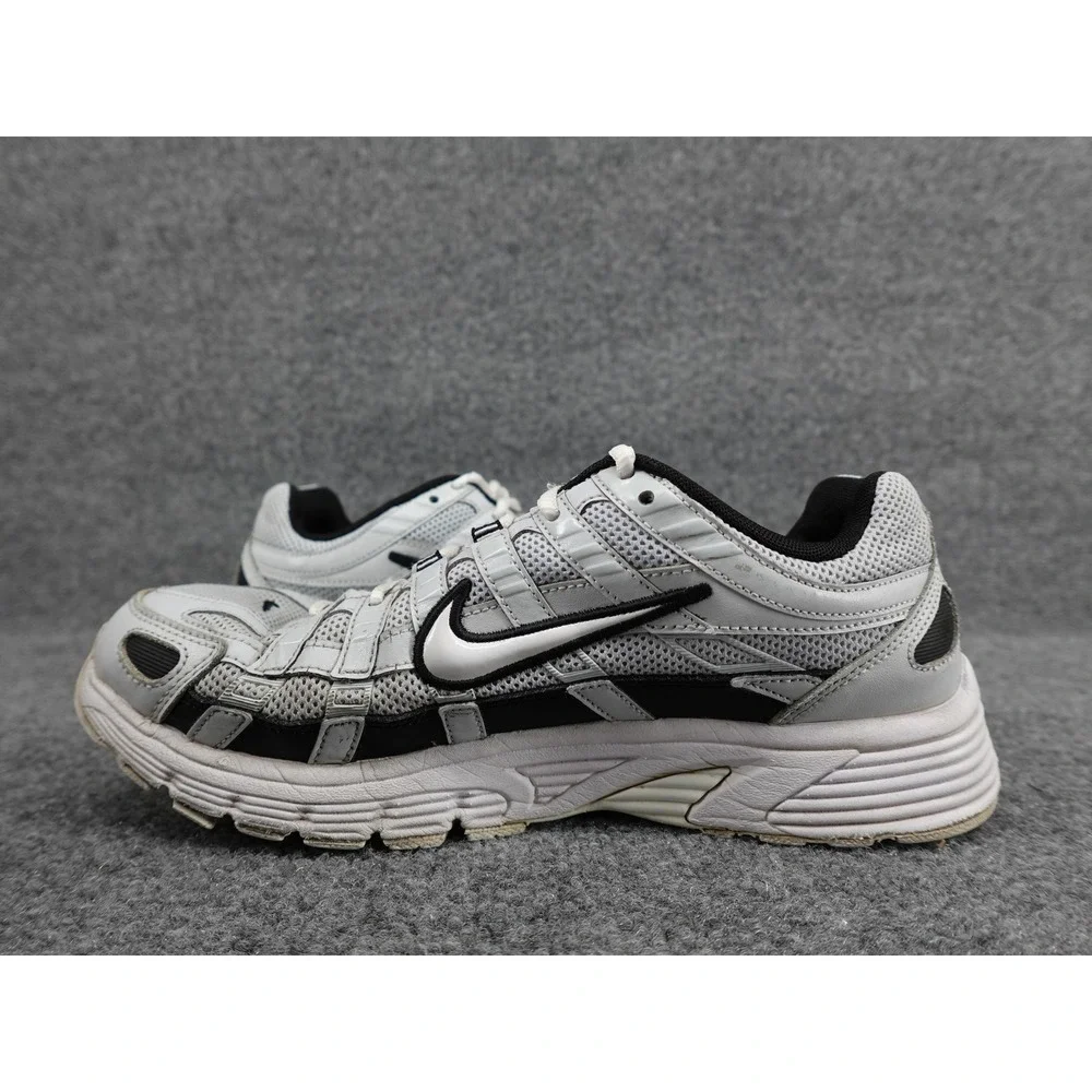 Nike P-6000 Running Shoes Mens 10.5 Silver Black Y2K Retro Mesh‎ CD6404-006